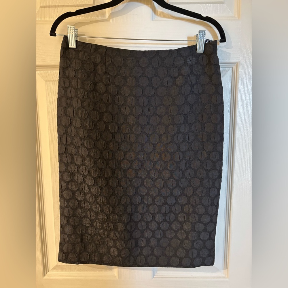Maeve Anthropologie Black Textured Pencil Skirt Size 2